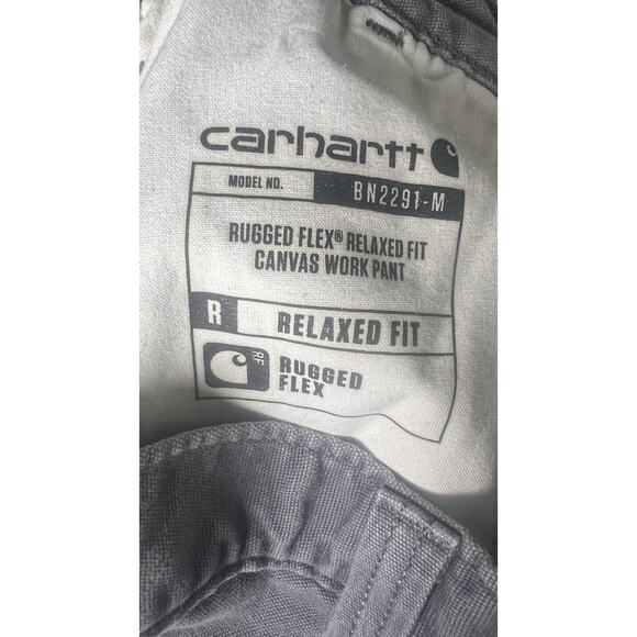 Carhartt Rugged Flex Relaxed Fit Canvas Work Pants Dark Gray Size 32x32 - Picture 8 of 11